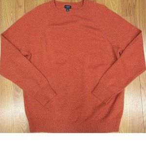J.CREW LIGHTWEIGHT WOOL/POLYAMID SWEATER RUST Sz LARGE, L